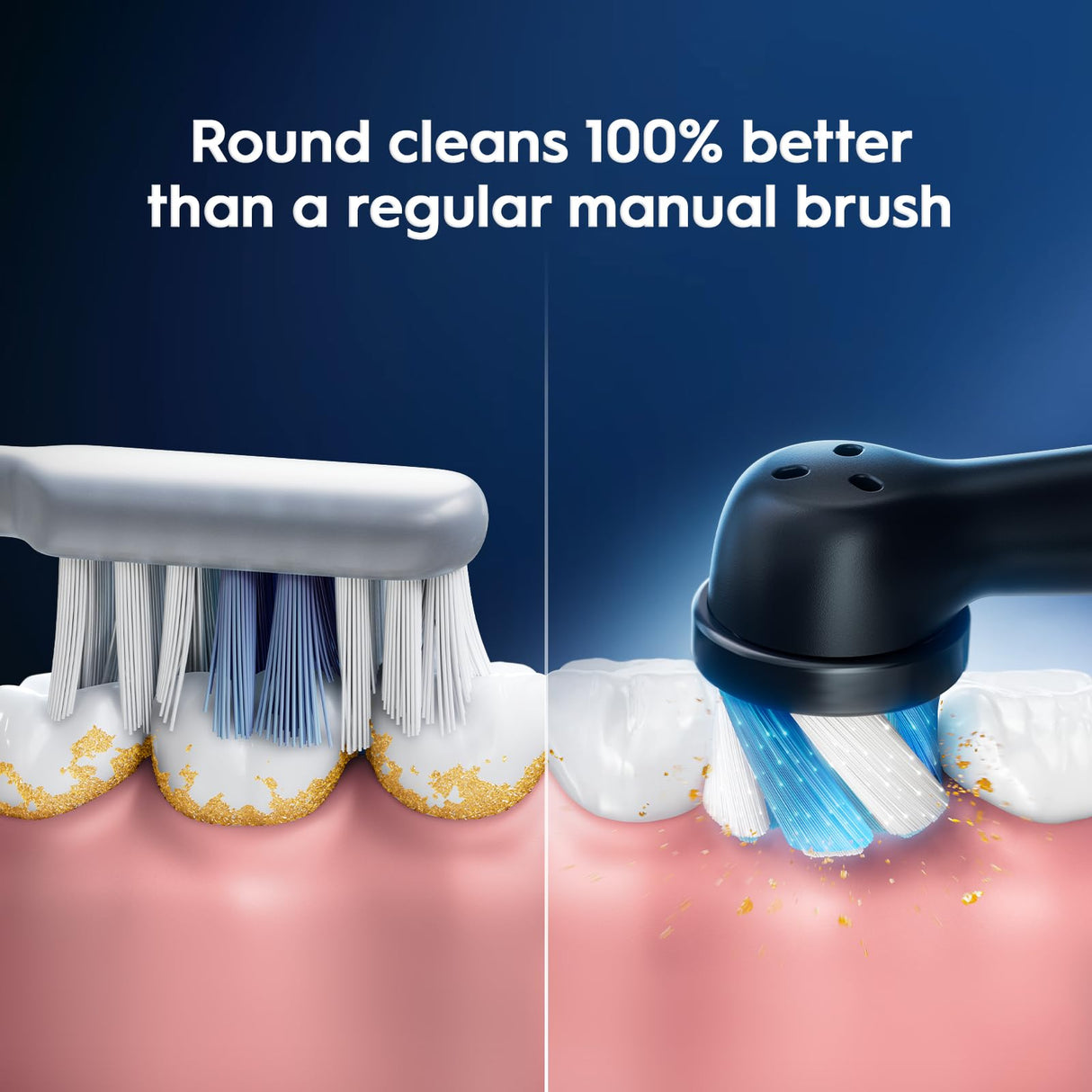 Oral-B iO Series Ultimate Clean Electric Toothbrush Replacement Brush Heads for an Oral-B Electric Toothbrush, 4 count, Black