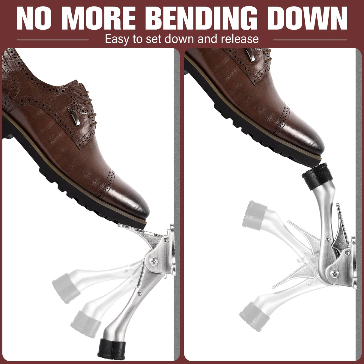 Chumia 12 Pieces Heavy Duty Door Stoppers 5.35 Inches Kickdown Adjustable Kick Down Door Stop for Bottom Easy Pedal with Rubber Tips Commercial(Silver)