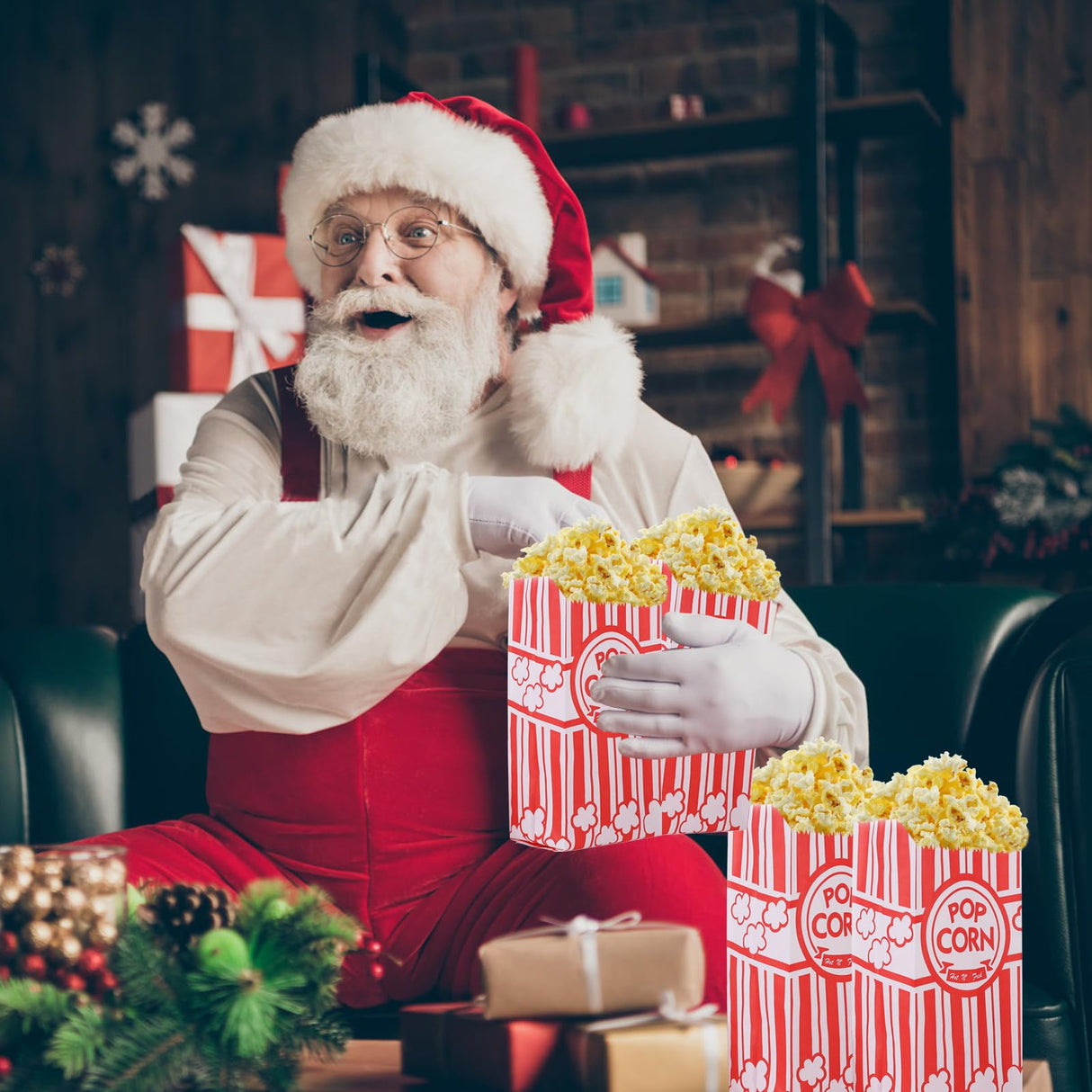 300 PCS Popcorn Bags 1 Oz Small Popcorn Bags Individual Servings Bulk Pop Corn Bags for Party Popcorn Machine Christmas Movie Night Supplies