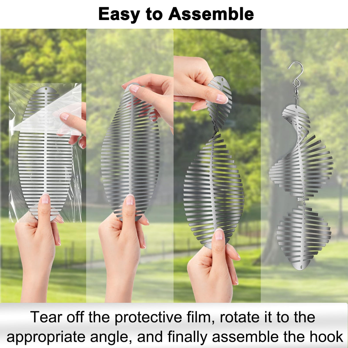 Bird Deterrents for Outside Patio, Bird Scare Devices Set Highly Reflective 3D Wind Spinners Outdoor Garden Decor, Bird Reflectors to Keep Birds Away Window Roof Yard Orchards Deck 9 Discs 3 Pcs