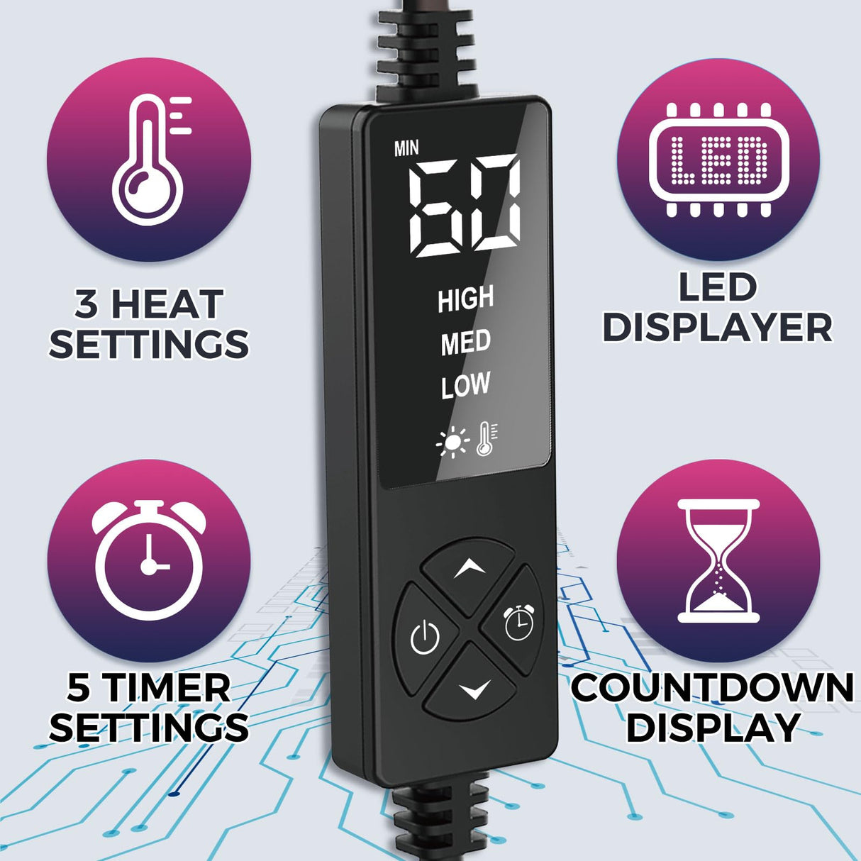 CREATRILL Elbow Heating Pad for Cubital Tunnel and Tennis Elbow Relief, Heated Elbow Brace Arm Heating Pad Sleeve for Ulnar Nerve with Auto Off and Moist Heat Option