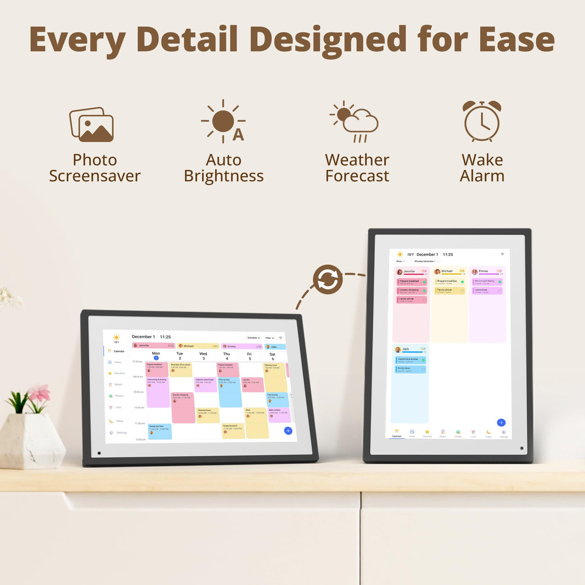 Dragon Touch 10.1 inch Digital Calendar Chore Chart Digital Picture Frame