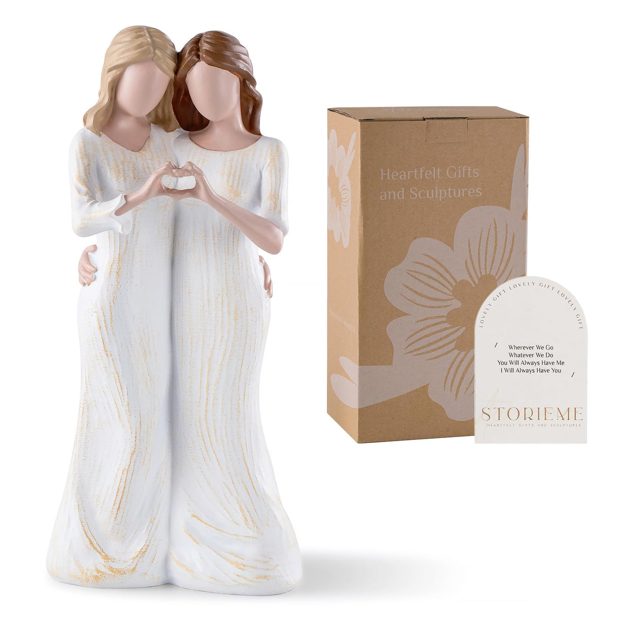 Storieme Sister Figurines - Best Friends Gifts for Women, Bestie Friendship Christmas & Birthday Gift
