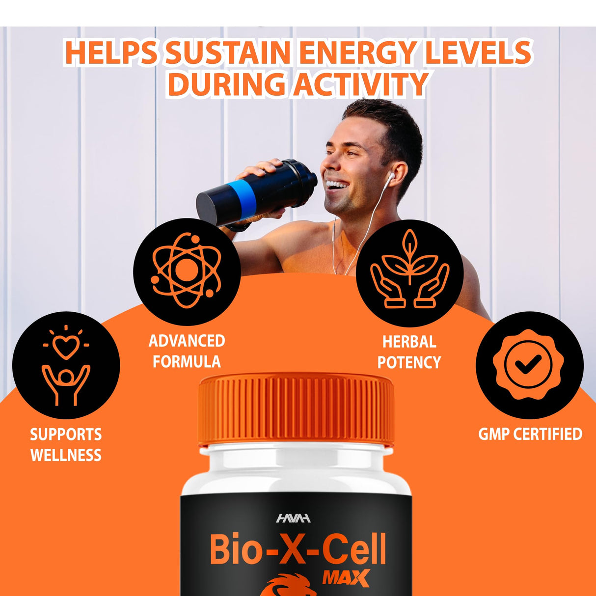 Bio-X-Cell Supplement Bio-X-Cell Max Support Capsules, Bio-X-Cell Maximum Strength Advanced Support Multivitamin Formula for Overall Health & Wellness, Bio-X-Cell Supplement Pills (60 Capsules)