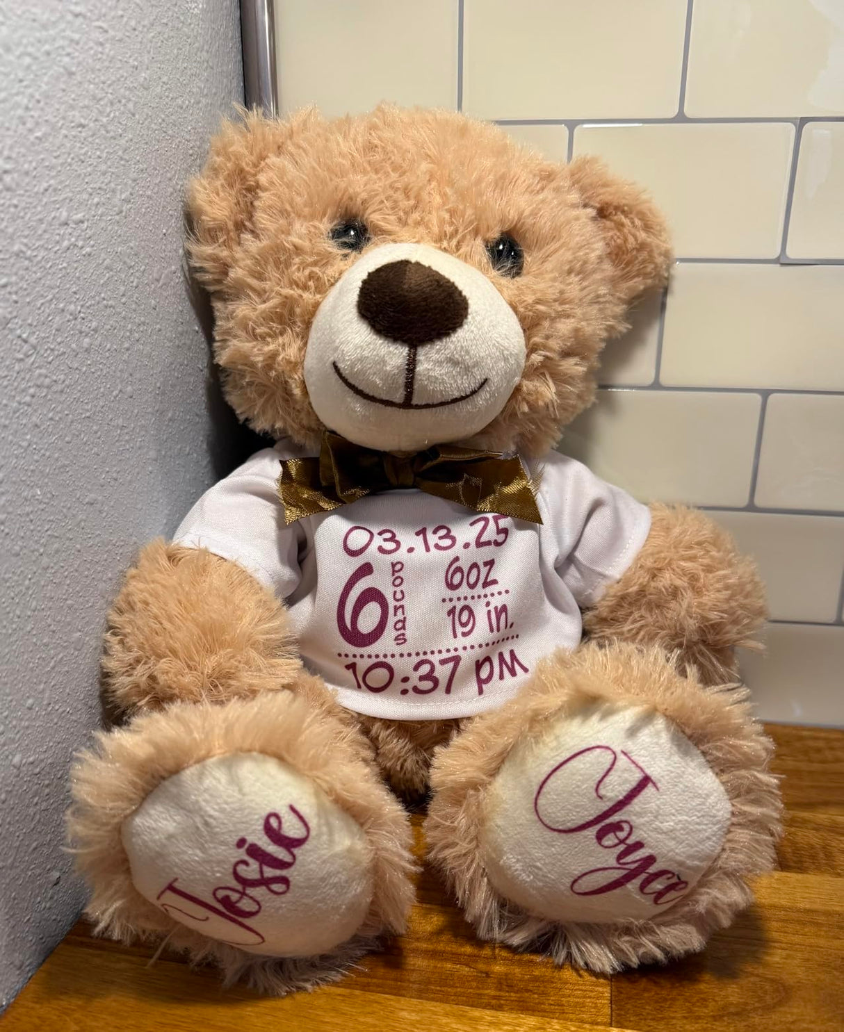 Quaakssi Teddy Bears Bulk 5 Packs 13.5 Inches Small Stuffed Bears Pack for Christmas Valentines Baby Shower Party Decorations Centerpieces Favors Light Brown