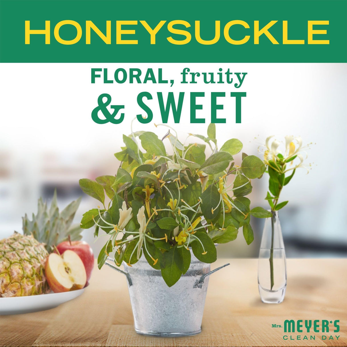 MRS. MEYER'S CLEAN DAY Liquid Laundry Detergent, Biodegradable Formula Infused with Essential Oils, Honeysuckle, 64 oz - Pack of 2 (128 Loads)