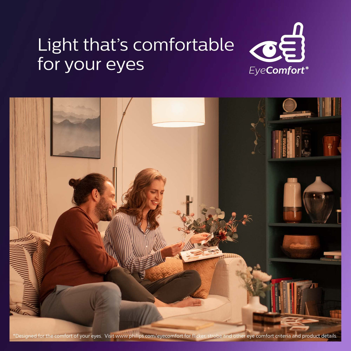PHILIPS LED 60W A19 8-Pack Ultra Definition (2700K) 800 Lumen (8W = 60W) Dimmable Frosted Flicker-Free Light Bulbs