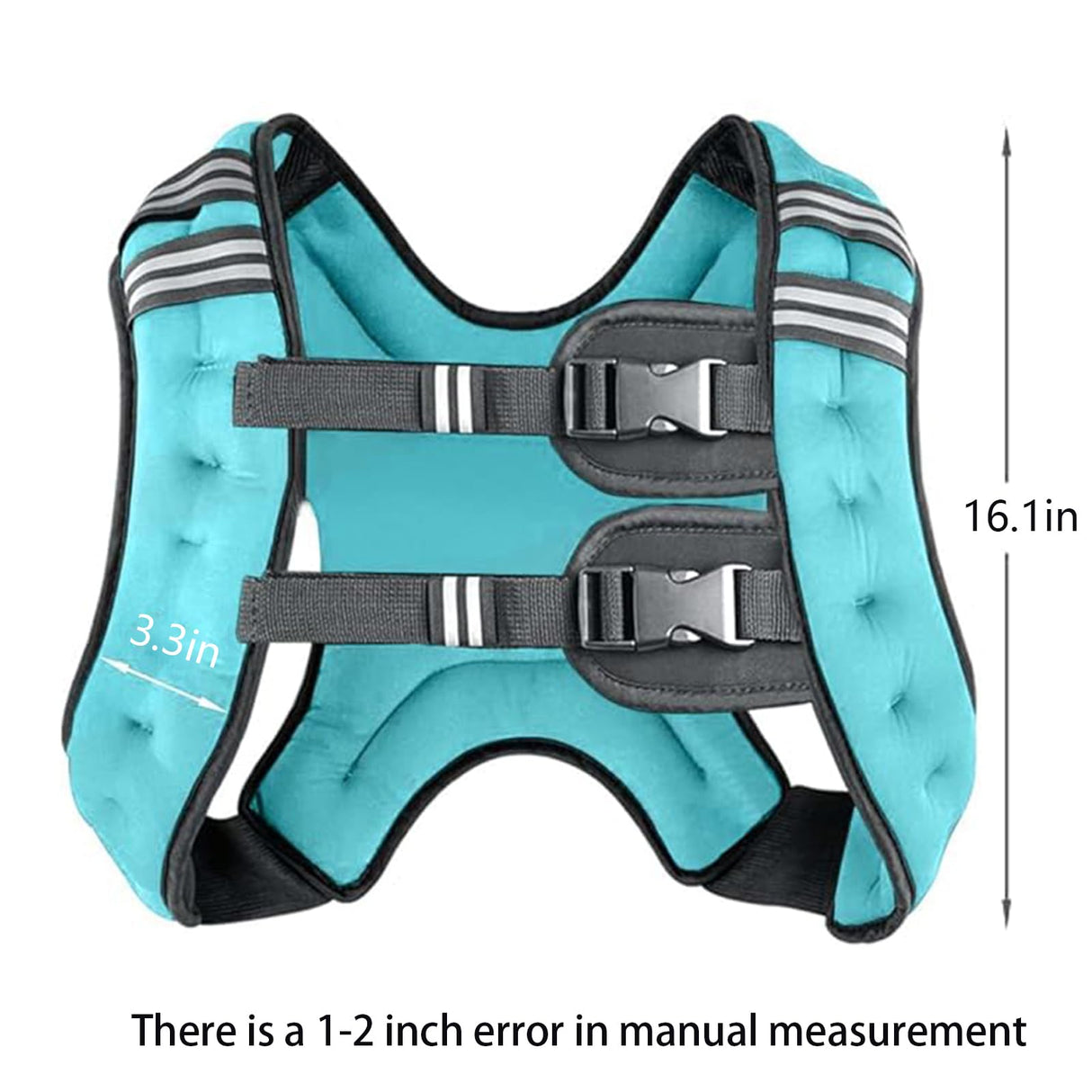 Prodigen Weighted Vest for Women and Men 16 Lbs with Reflective Stripe and Double Adjustable Buckle Straps Weight Vests for Strength Training, Jogging, Cardio, Weight Loss, Muscle Building, Blue