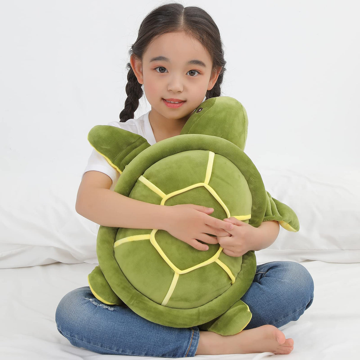 Dalmao 20 Inch Green Sea Turtle Stuffed Animals Soft Plush Toys Body Pillows Ocean Turtle Plushies, Gifts for Boys, Girls, Girlfriend, Birthday, Halloween, Christmas