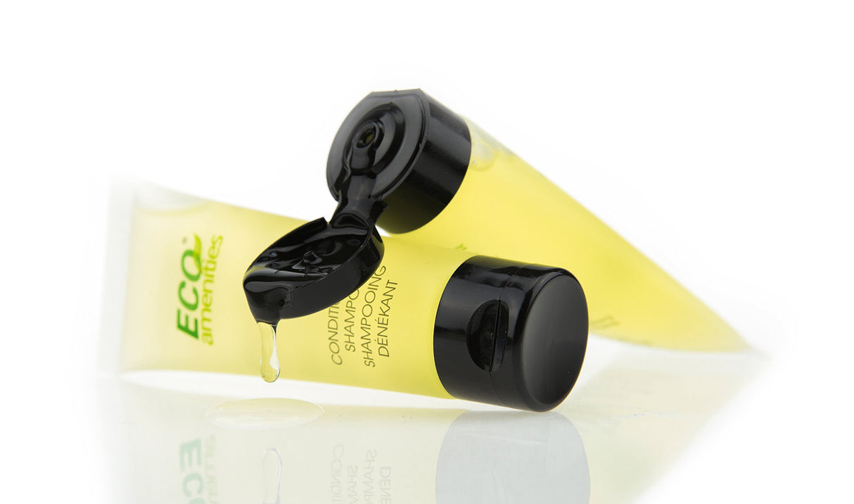 ECO Amenities, 200 PACK: Mini Size 1 Ounce Travel Shampoo & Conditioner Sets, Green Tea Scent - 2 in 1 Shampoo & Conditioner, Natural, Cruelty-Free, Sustainably Packed, TSA Approved