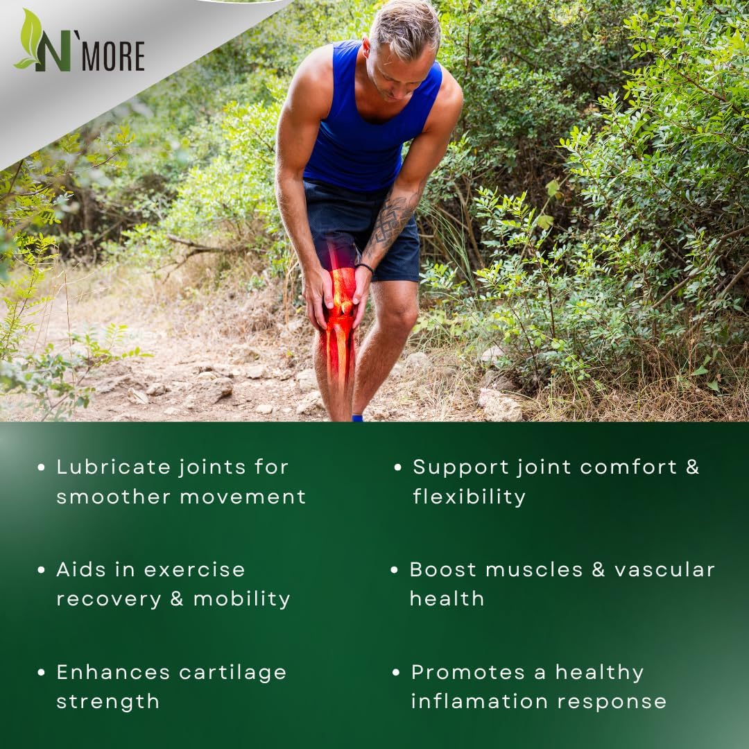 N'More Avocado Soybean Unsaponifiables Joint Health Supplement 400 mg, Non-GMO, Dairy, Gluten & Shellfish Free, 60 Day Supply, One Capsule Per Day