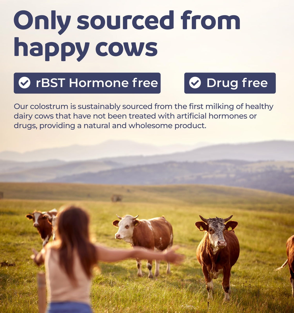 Bovine Colostrum for Women - Colostrum Supplement with 1,000mg per Serving and 30% IgG Immunoglobulins from First Milking - Low Heat Processed for Maximum Potency Non-GMO & Made in The US (1 Month)