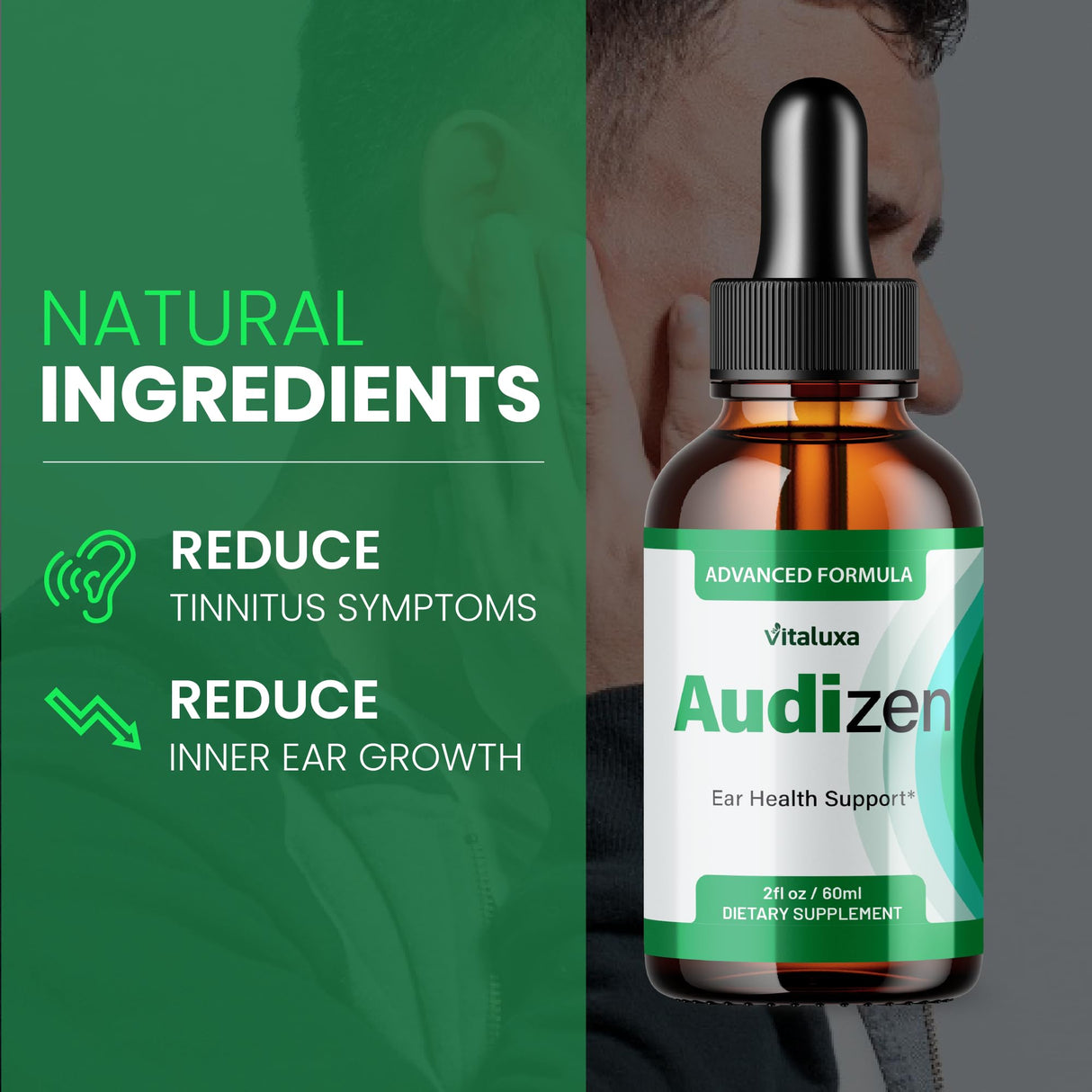 (5 Pack) Audizen for Tinnitus Relief, Audizon Eardrops for Ear Ringing Hearing Support Liquid Supplement Inner Ear Balance Support Potent Premium Advanced Blend Healthy Wellness Review (150 Servings)
