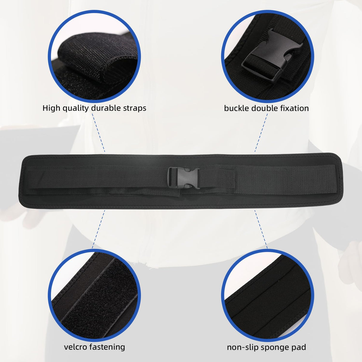 QCBF Exercise Hip Thrust Belt - Easy to Use With Dumbbells, Kettlebells, or Plates, Slip-Resistant Padding that Protects Your Hips For the Gym, Home Workouts