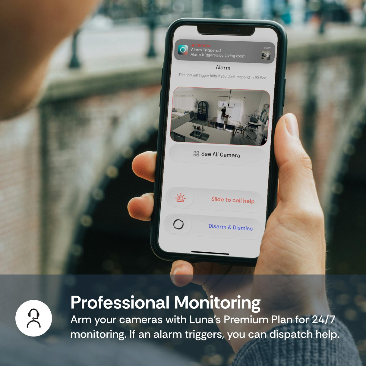 Luna Indoor Camera 360-Degree Pan/Tilt, Pet/Person/Vehicle AI Motion Detection, Plug-in, Night Vision, Two Way Audio, Cloud Storage, Wi-Fi Camera for Room Office Smart Home Security (White)