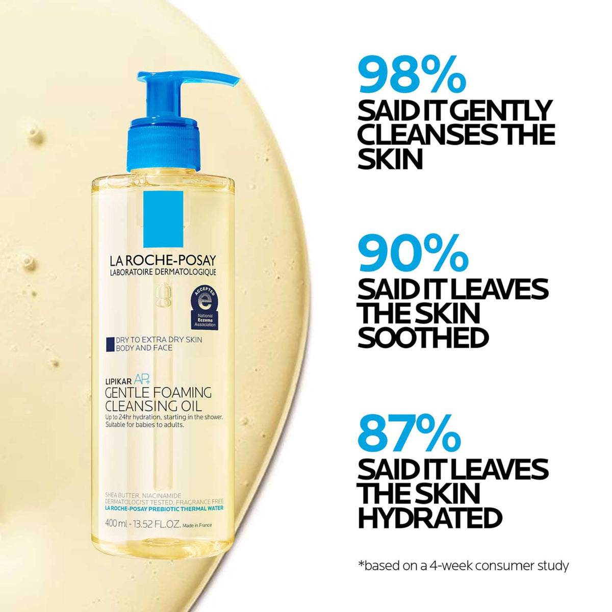 La Roche-Posay Lipikar AP+ Gentle Foaming Cleansing Oil, 13.52oz