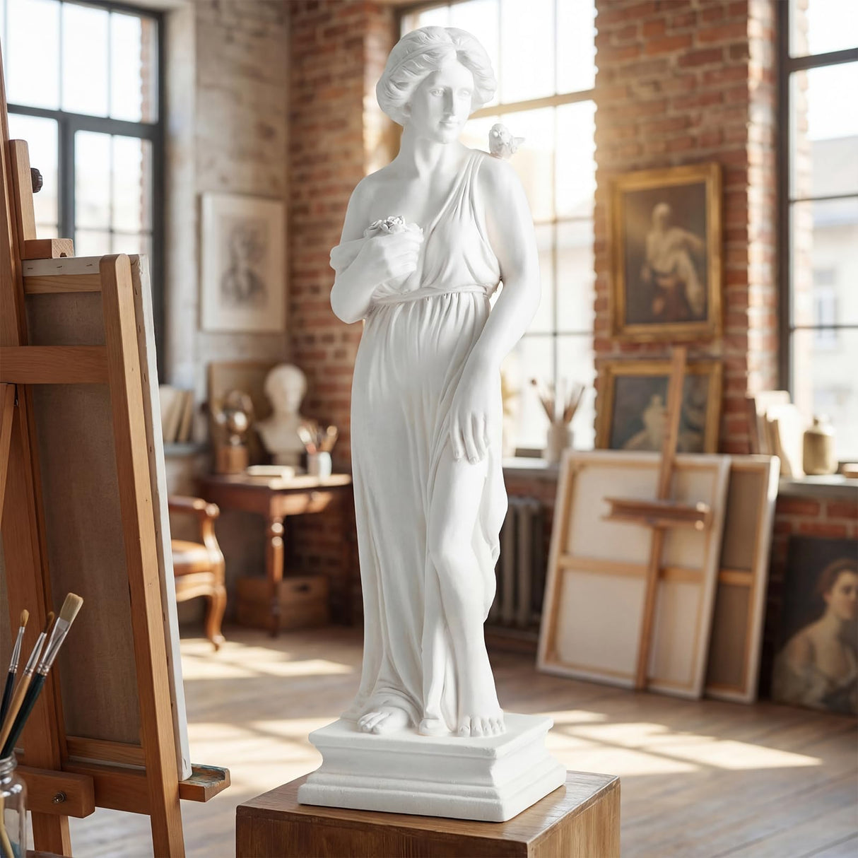 Giantex 31.5" Greek Goddess Statue, Roman Style Outdoor Garden Statue