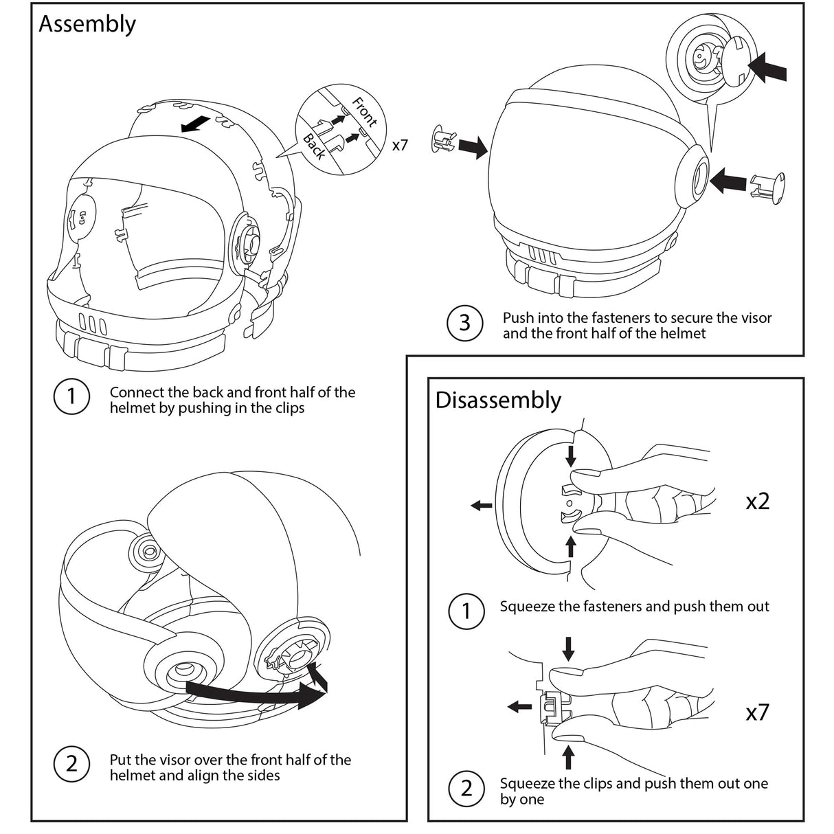 Astronaut Helmet, Space Helmet with Blue Movable Visor, Party Costume, School Classroom Dress Up, Pretend Role Play Party Supplies, Kids Christmas Halloween Toys Birthday Gifts, Blue and Orange