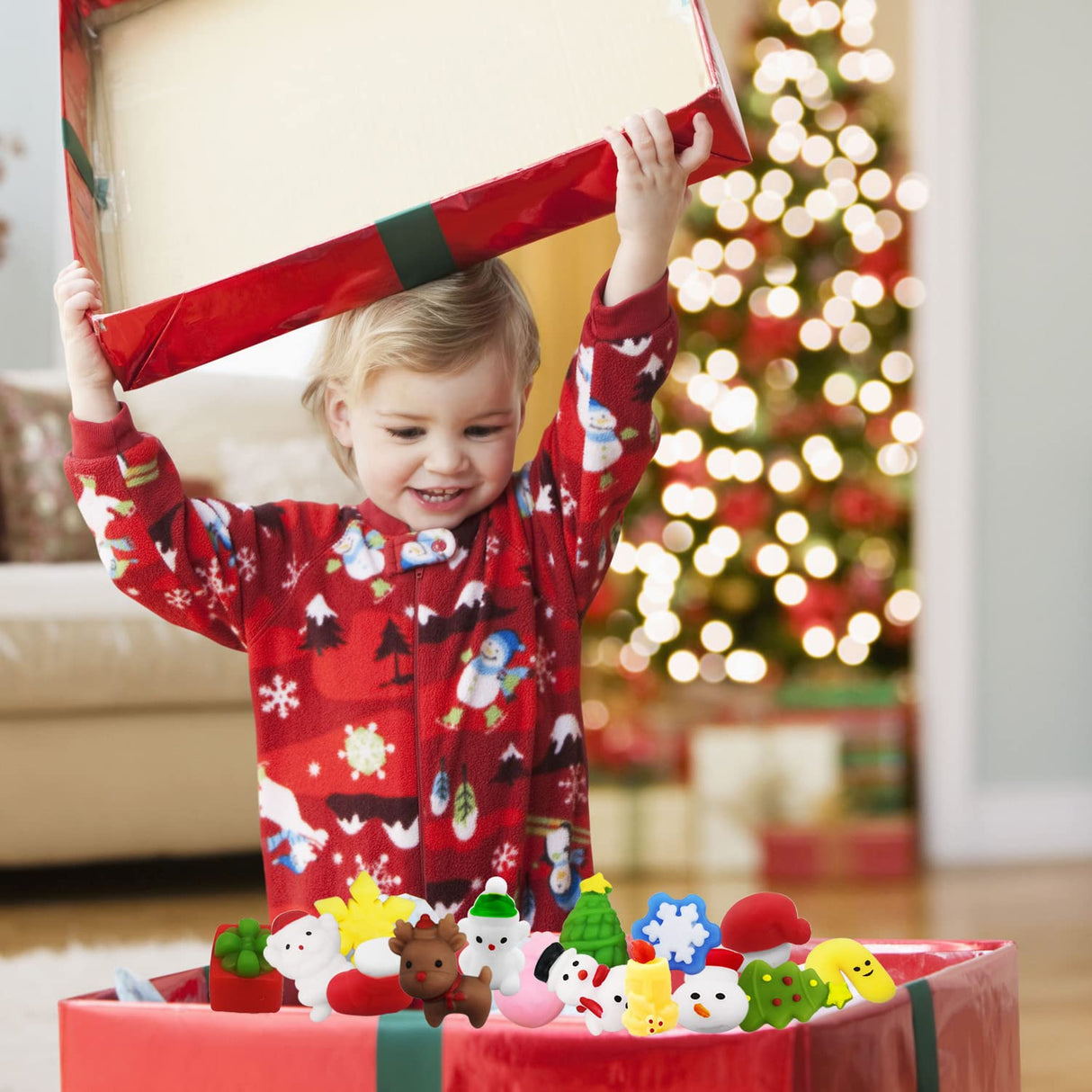 Christmas Party Favors, 120Pcs Squishies Toys for Kids, Mochi Squishy Bulk, Kawaii Mini Squeeze Toys, Goodie Bag Stuffers, Classroom Prizes for Boys Girls(Random)