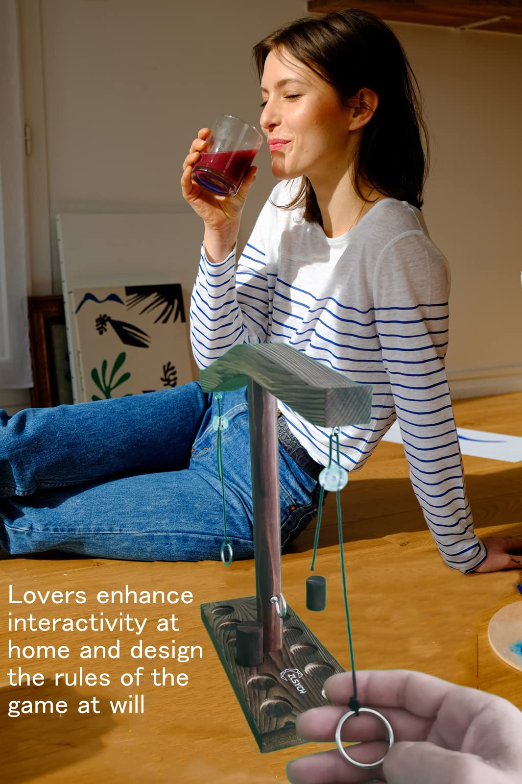 Board Games for Indoor/Outdoor Family & Party Fun - Ring Toss Game Set with Easy Assembly, Perfect for Halloween Games, Thanksgiving, Christmas Parties & White Elephant Exchanges - Portable Design