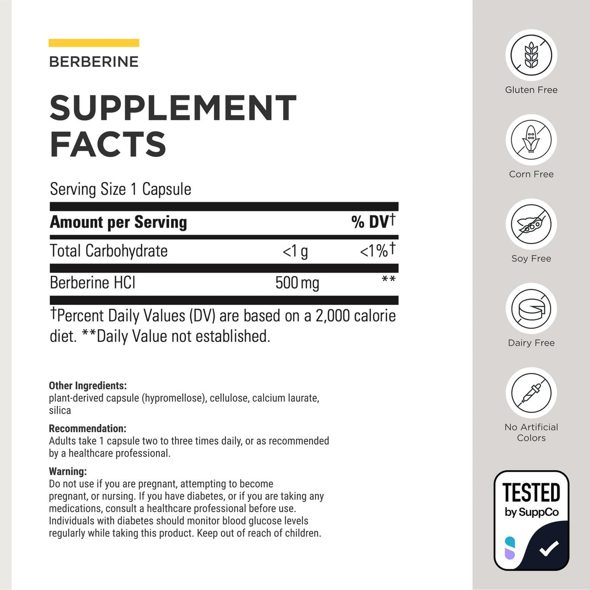 Integrative Therapeutics Berberine 1500mg Per Day, 60 Capsules