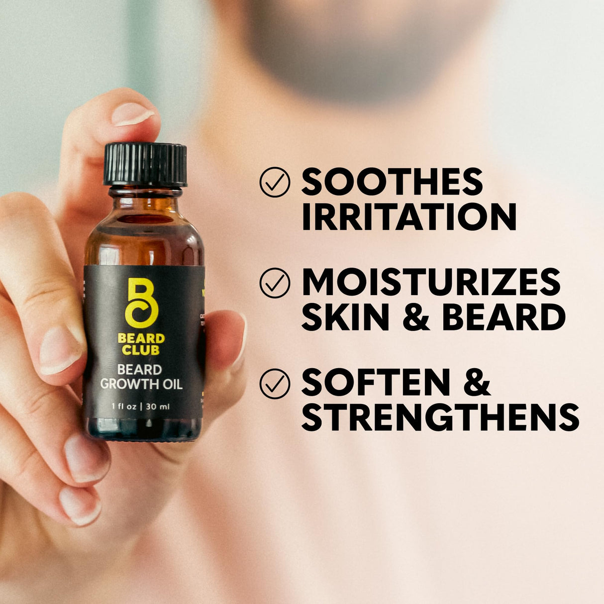 Beard Club Advanced Beard Growth Kit - Derma Roller, Growth Oil, Vitamins and Vitamin Spray, Shampoo and Boar Bristle Brush - Gift Set - Cedar