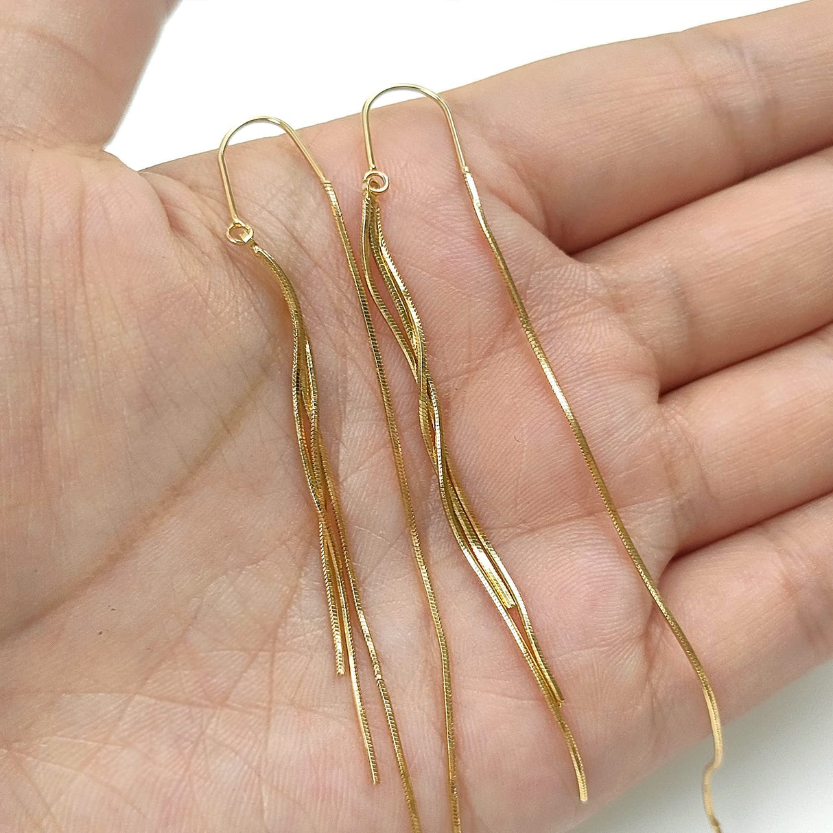 JA.S.JR Threader Dangle Earrings Long Tassel Earrings Gold Earrings for Women