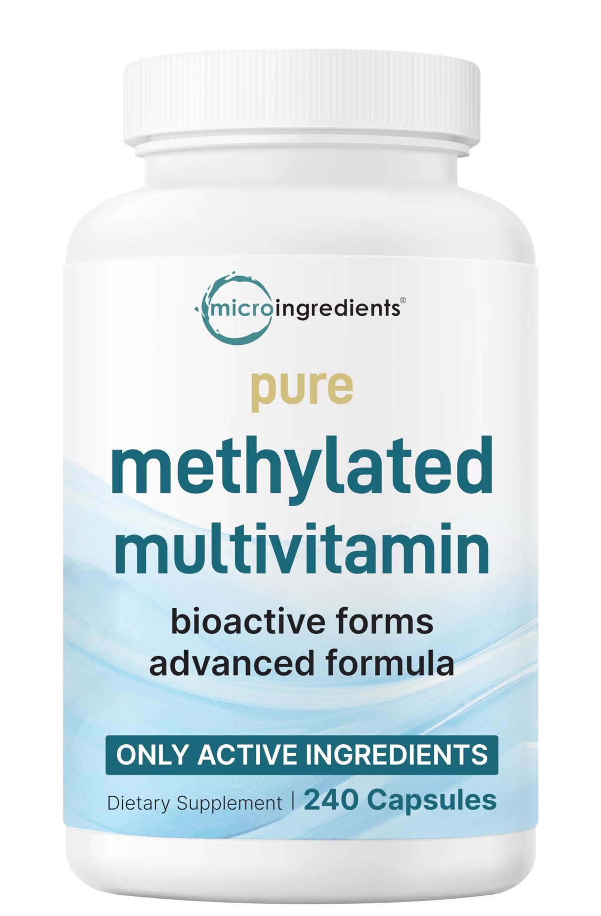 Micro Ingredients Pure Methylated Multivitamin, 240 Capsules | 11-in-1 Formula with Vitamins C, D, B12, Folate, Magnesium, Zinc & More | Supports Daily Wellness & Immune Health | Filler Free, Non-GMO