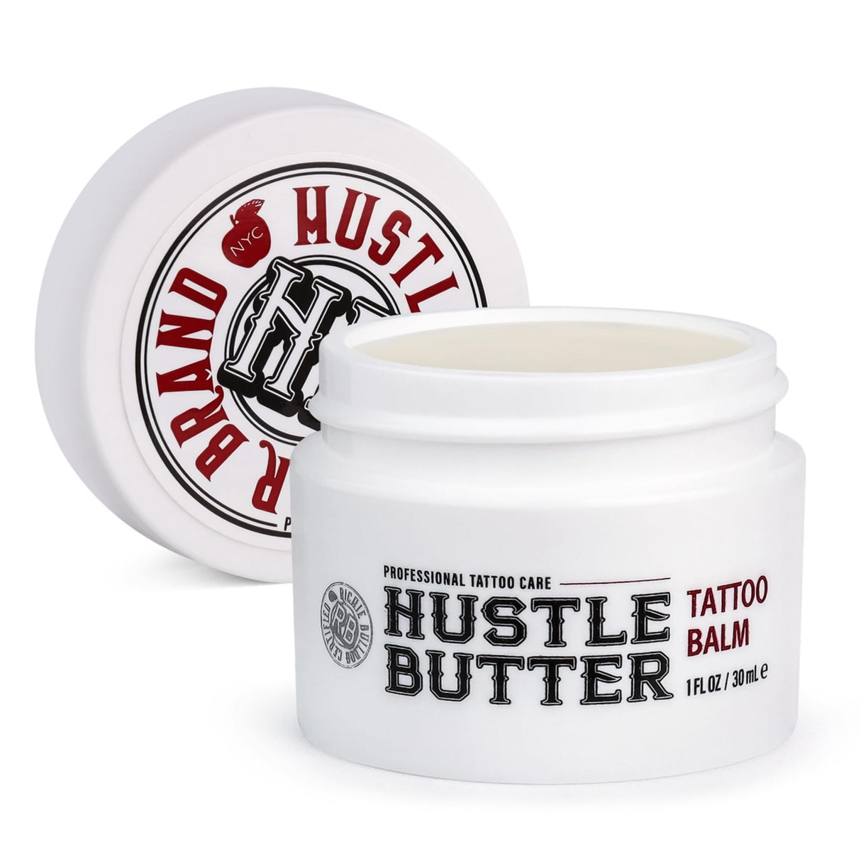 Hustle Butter Deluxe – Tattoo Butter for Before, During, and After the Tattoo Process – Lubricates and Moisturizes – 100% Vegan Replacement for Petroleum-Based Products – 1 oz