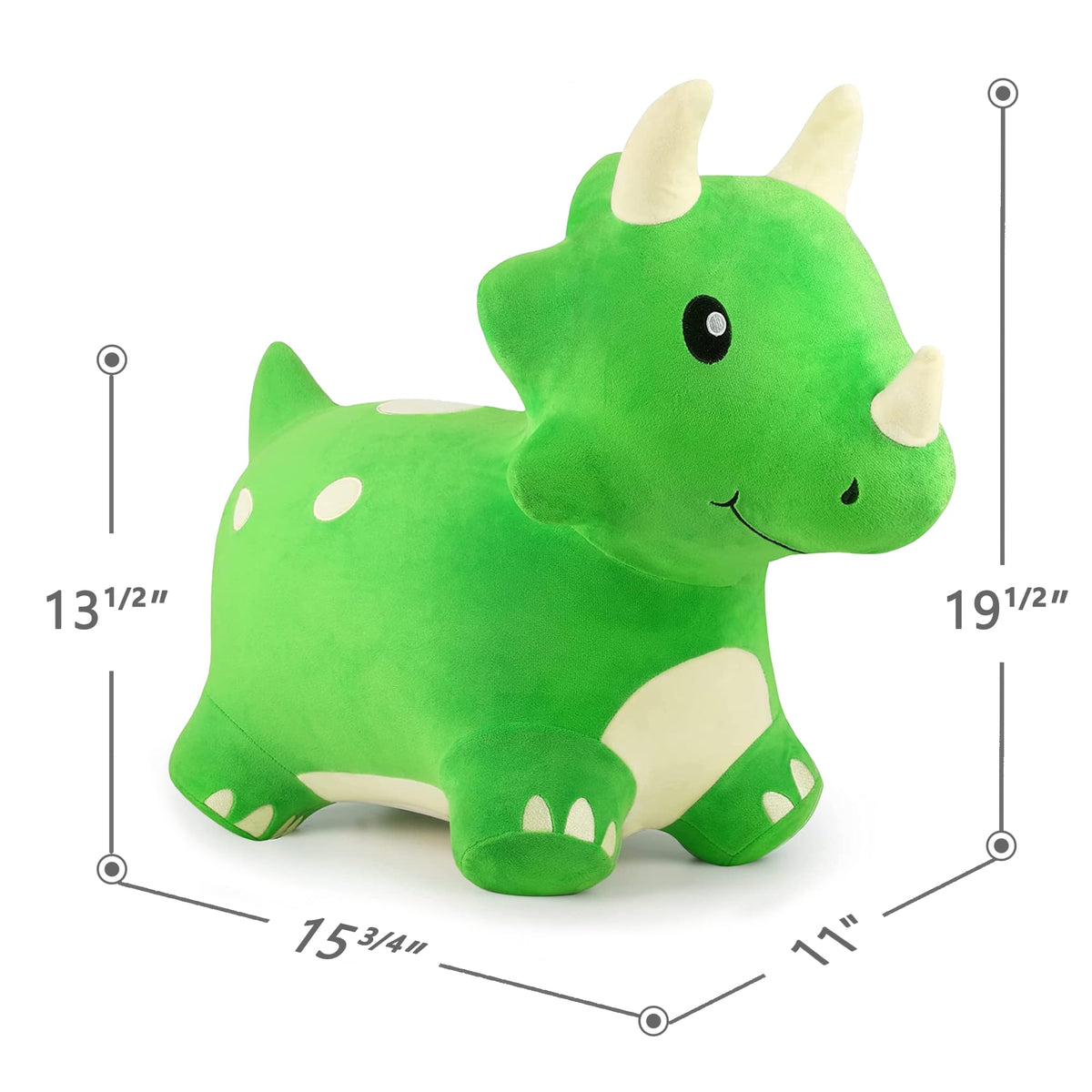 Bouncy Pals Toddler Dinosaur Hopper Toy, Kids Outdoor Ride on Bounce Animal