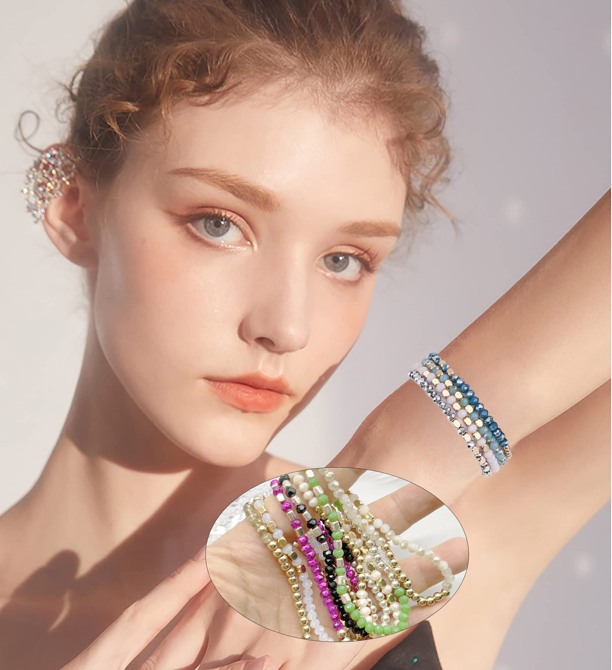 WAINIS 27Pcs Delicate Boho Beaded Bracelets