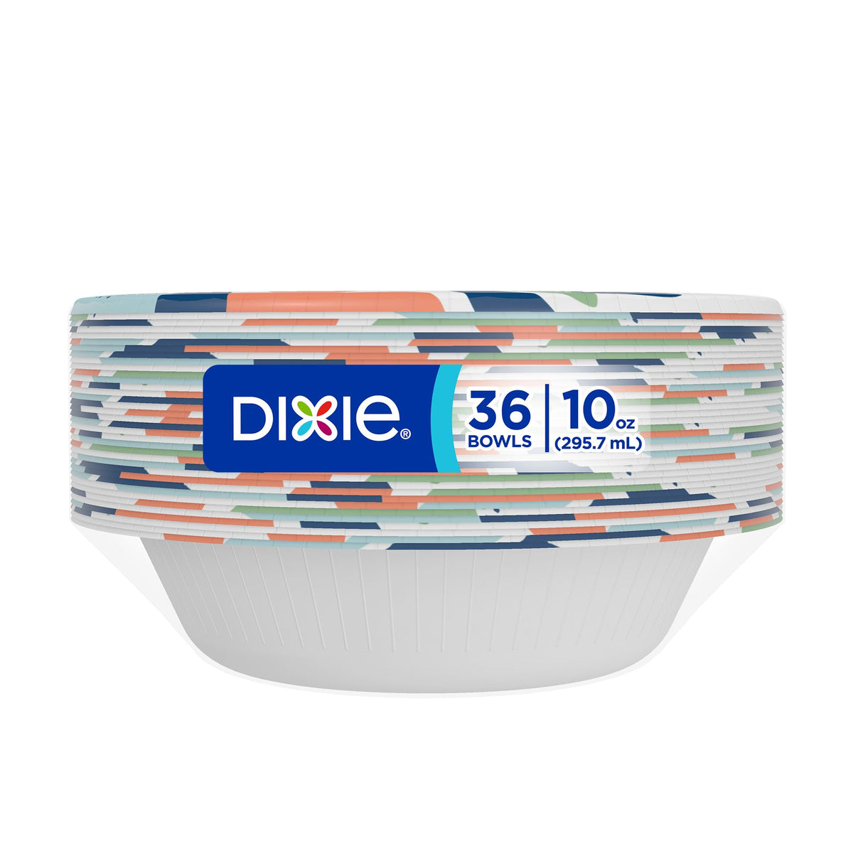 Dixie Small Paper Bowls, 10 Oz, 36 Count (Pack of 8), Microwave-Safe, Soak-Proof, Disposable Bowls Great For Snacks, Dessert, And Light Lunch Meals