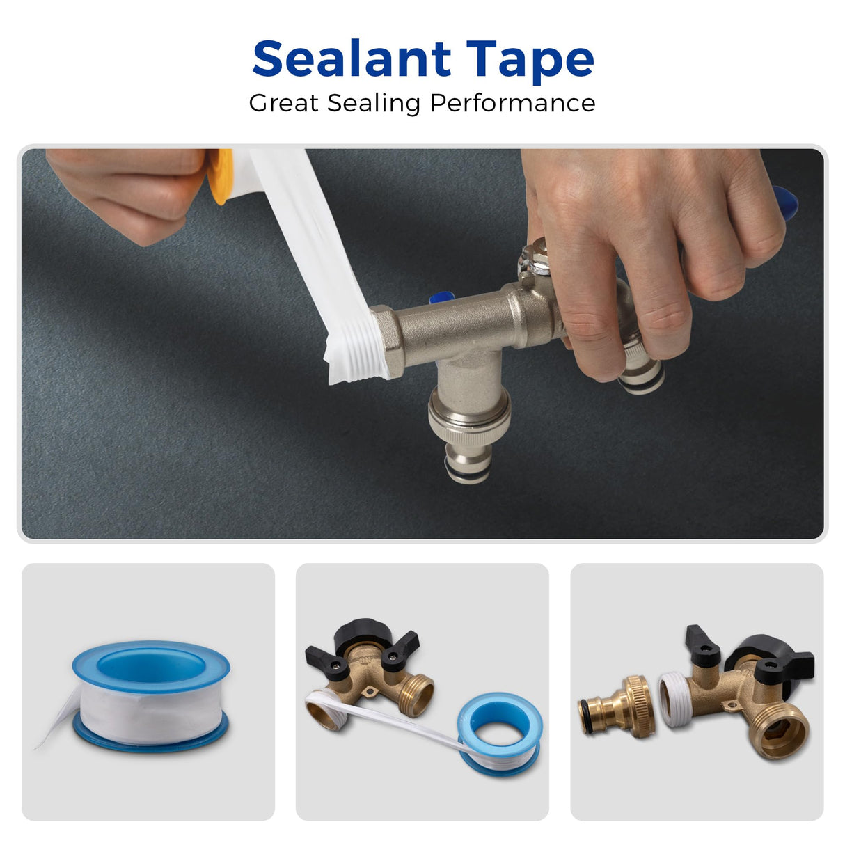 Vancoco Garden Hose Splitter - 2 Way Hose Splitte rwith On/Off Valves, 3/4 inch Garden Hose Connector and Y Splitter, Adapter for Garden Tap, Outdoor Outlet & Spigot