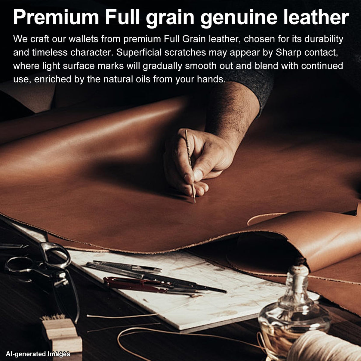 furid Genuine Leather Wallet for Men: Slim RFID Smart Minimalist Wallet