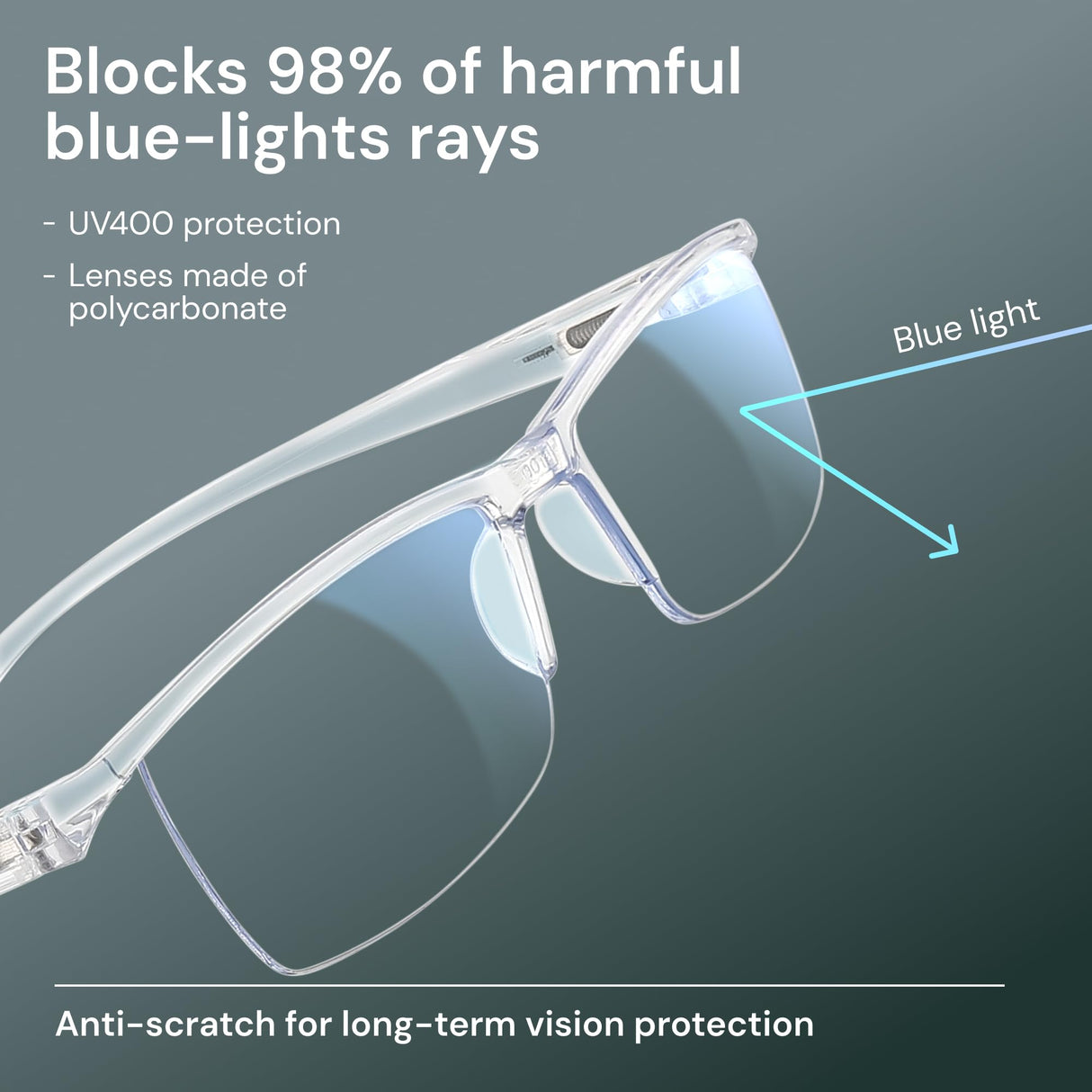 6 pack Executive Style Reading Glasses Men - Durable Readers with 99% Blue Light Blocking - Comfortable Fit with TR90 Frames