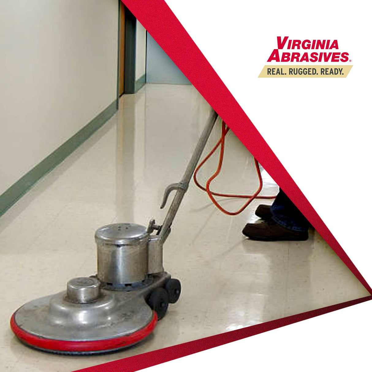 Virginia Abrasives Green Floor Maintenance Pads, Heavy Duty Non-Woven Scrub Pads for Floor Scrubber Machine & Orbital Machines, Deep Cleaning & Light Stripping for Heavily Soiled Floors, 20" - 5 Pack