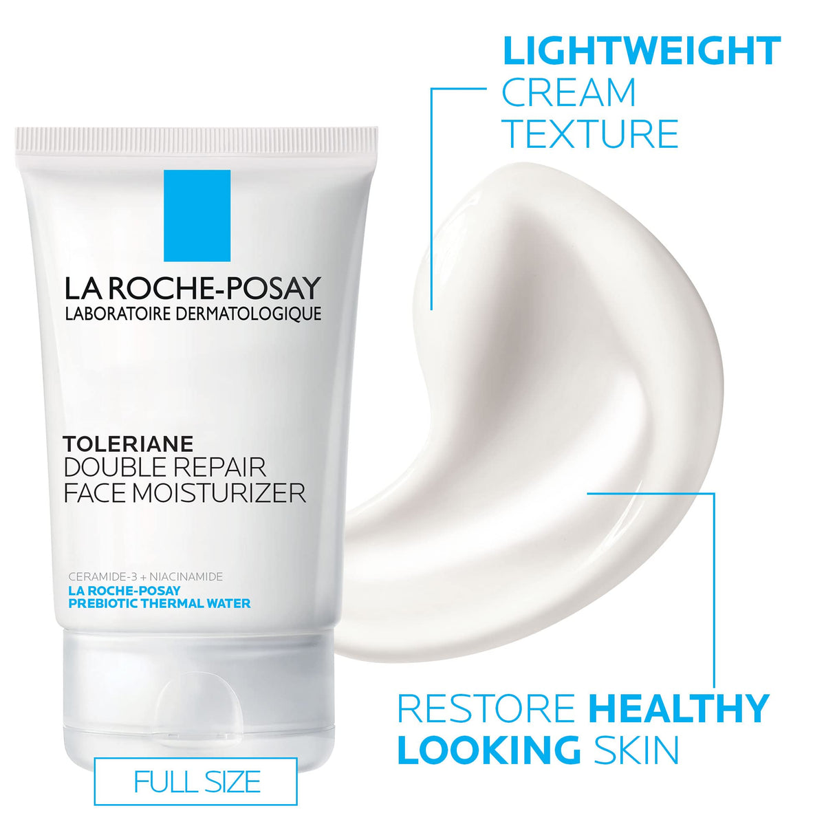 La Roche Posay Toleraine Skin Care Set, Double Repair Face Moisturizer 100ml & Hydrating Gentle Cleanser 50ml, Oil Free Moisturizer & Face Wash