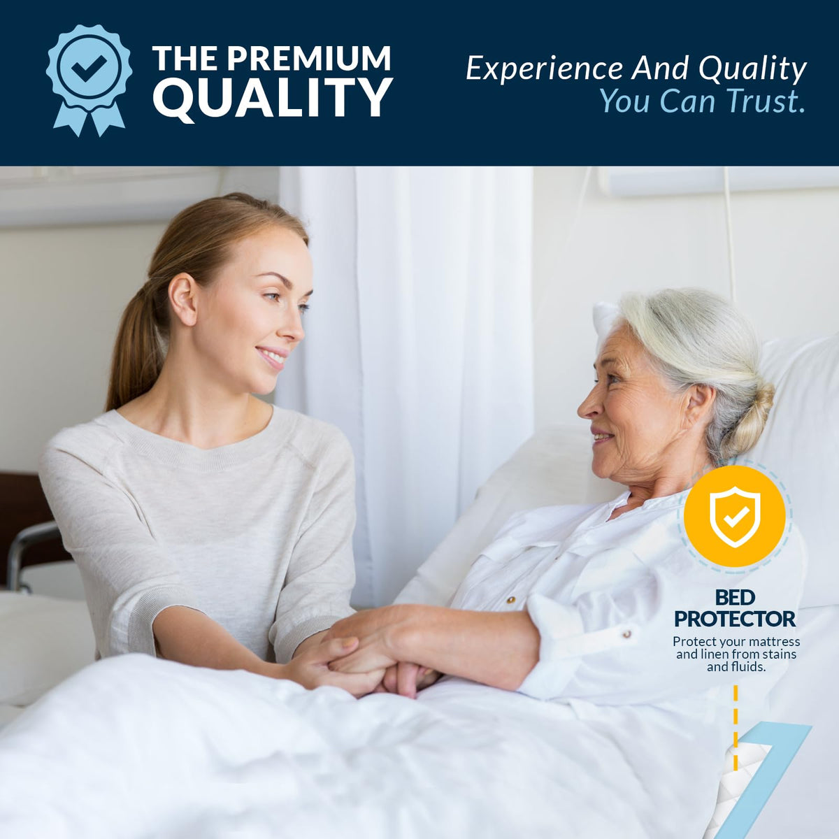 MED Pride Disposable Underpads 17x24 in,Super Absorbent,Incontinence,100 Ct