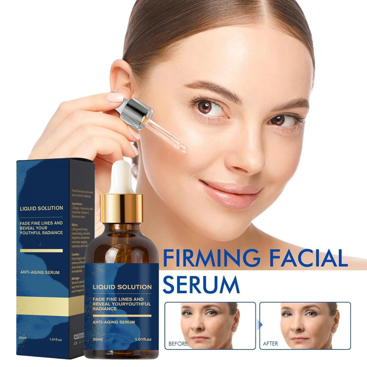 Olavita Face Serum, Olavita Serum, Vitamin C & E, Anti Aging Face Tightening, Boost Skin Collagen, Reduce Wrinkles & Plump Skin(2pcs)