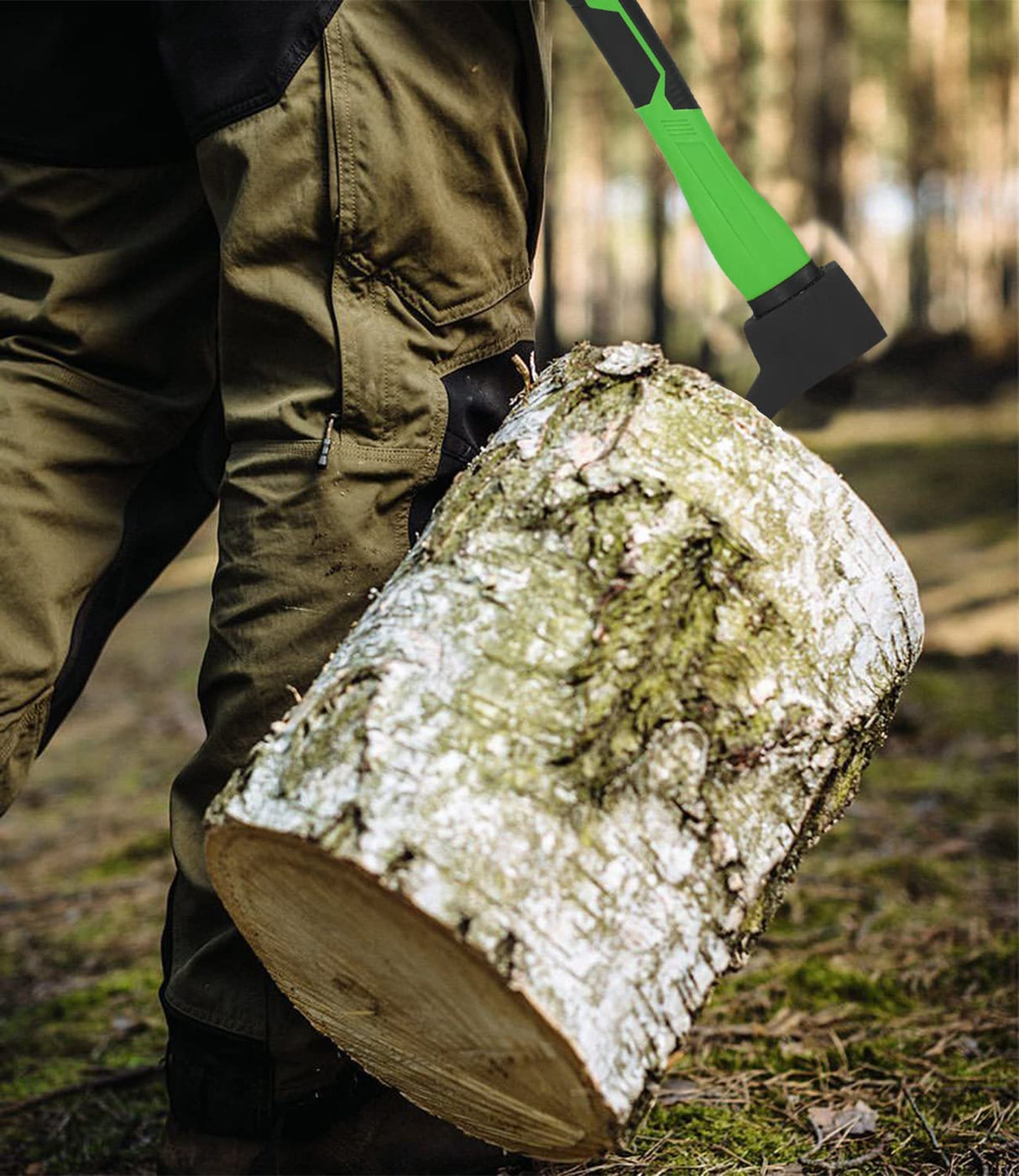 WICING Hookaroon 15 Inch, Pickaroon Forged Steel, with Anti-Slip & Shock Reduction Grip, for Log Lifting and Moving Wood Firewood Tool