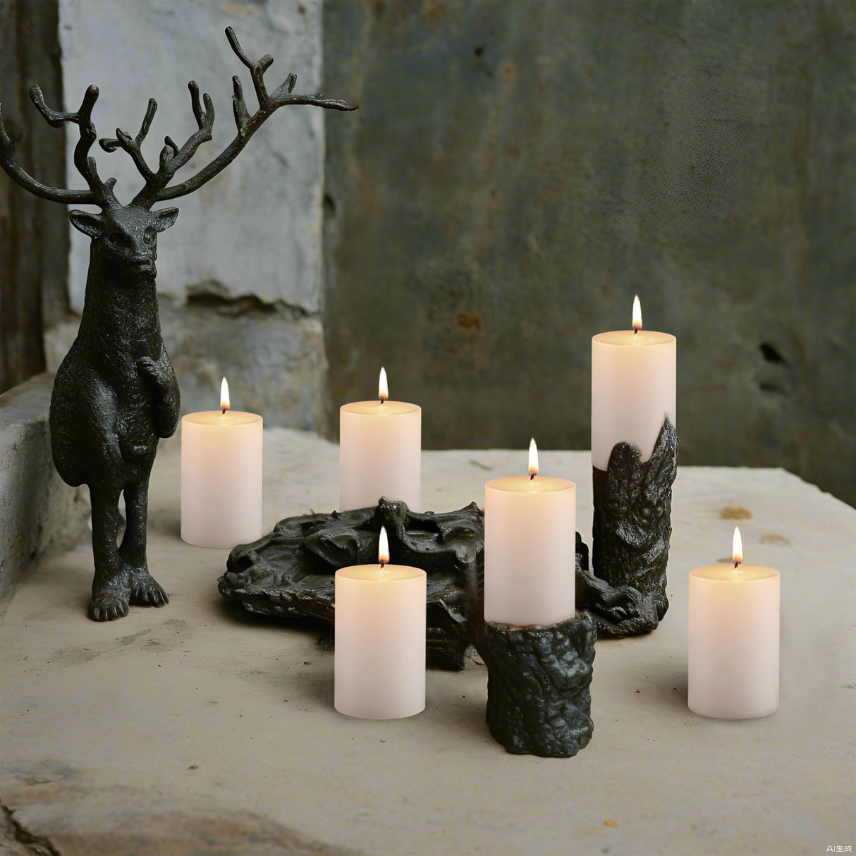 Housecret 50 Pack 2" D x 3" H (20 Hour Burn Time) White Unscented Pillar Votive Candles, Hand Poured Wax Candle Ideal Gifts for Weddings Birthdays Christmas Holidays Party