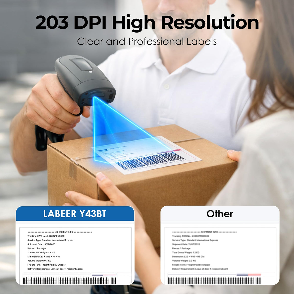 Labeer Bluetooth Thermal Shipping Label Printer, Wireless 4x6 Label Printer