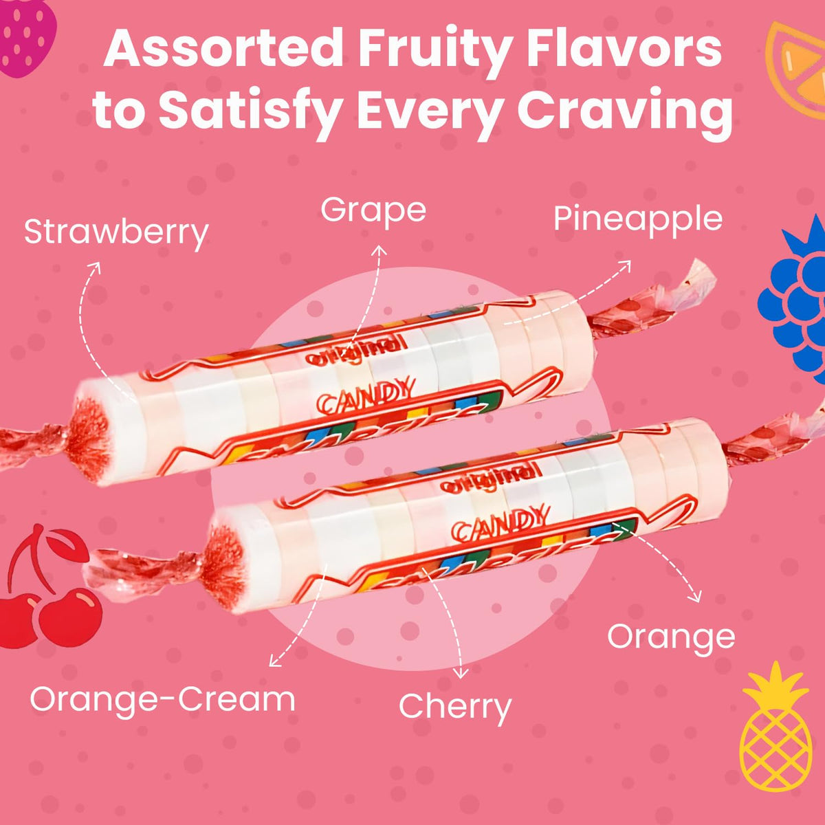 Smarties Candy Bulk Rolls Original Flavor - Gluten & Vegan Free - Classic Sweetness From Family Owned Company Since 1949, Peanut Free & Dairy Free - Perfect Halloween Candy - 3 Pound Bag