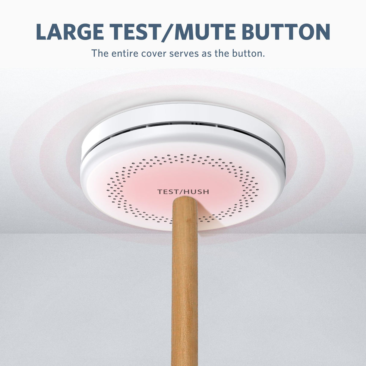 2 Pack Smoke and Carbon Monoxide Alarms, HATHEPHS 10-Year Battery Smoke & CO Detector with Large Test/Silence Button, Easy Installation