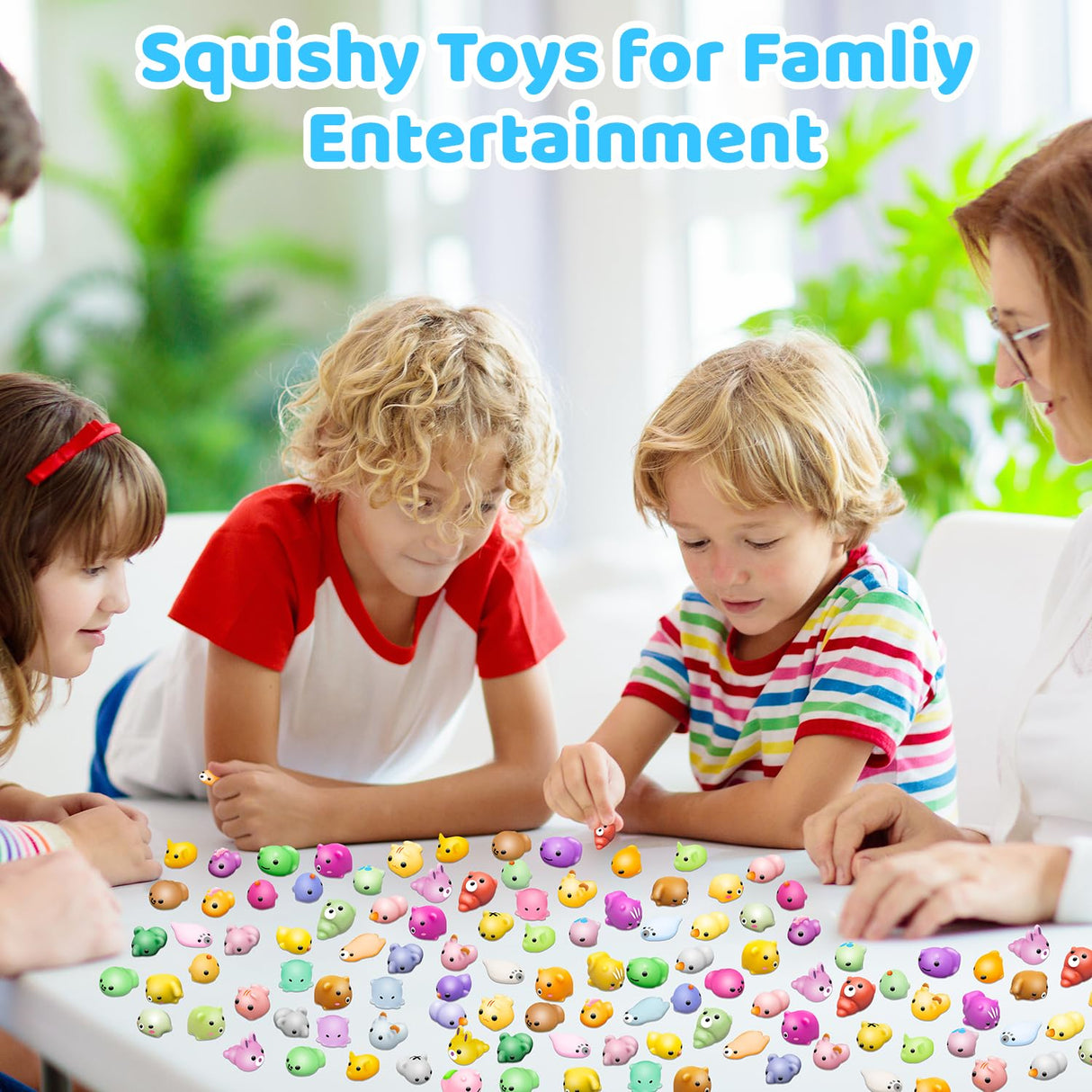 Dioju 200 Pcs Mochi Squishy Toy, Mini Kawaii Squishies Bulk Sensory Fidget Toys Goody Bag Party Favors for Kids, Classroom Prizes Pinata Filler Carnival Stocking Stuffers Christmas Birthday Gifts