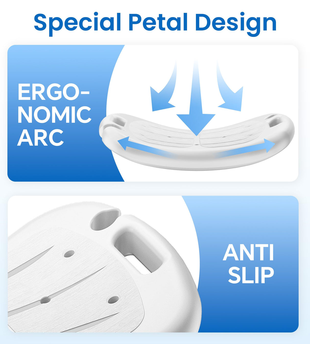 HOMLAND Shower Chair for Inside Shower, FSA/HSA Eligible, Adjustable Shower Stool with Strong Non-Slip Feet, 350 lbs Shower Seat for Inside Tub, Bench Bath Chair for Elderly and Disabled, White