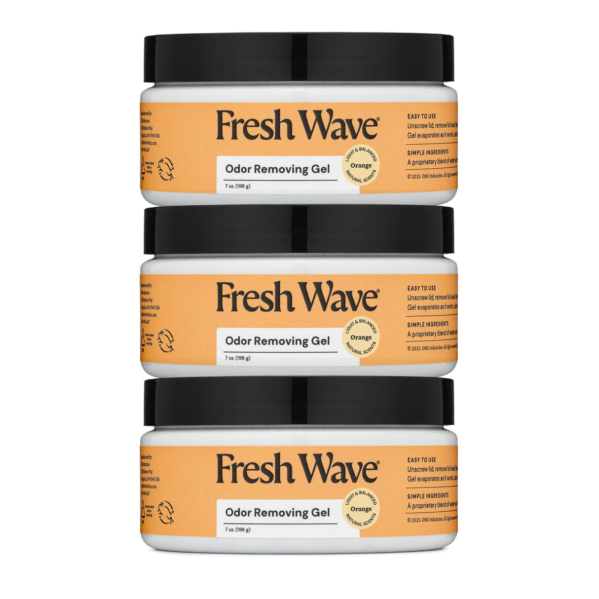 Fresh Wave Orange Odor Removing Gel, 7 oz., Pack of 3