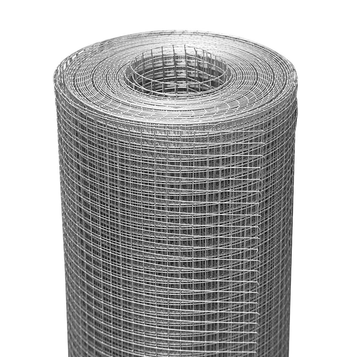 SEBOSS Hardware Cloth 1/2 inch 48 x 100 Ft 19-Gauge, Hot-dip Galvanized After Welding, Chicken Wire Fencing Wire Mesh Roll Rat Wire Gopher Mesh