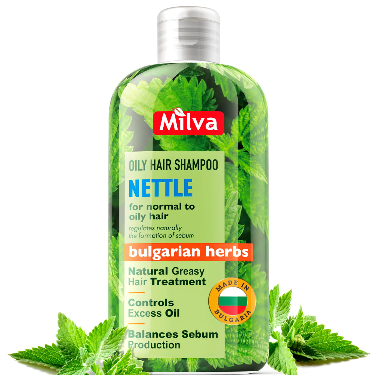 Nettle Shampoo - Helps Regulate Sebum Production, Reduce Dandruff & Ease Scalp Irritation - For Strong, Healthy Hair- 200ml
