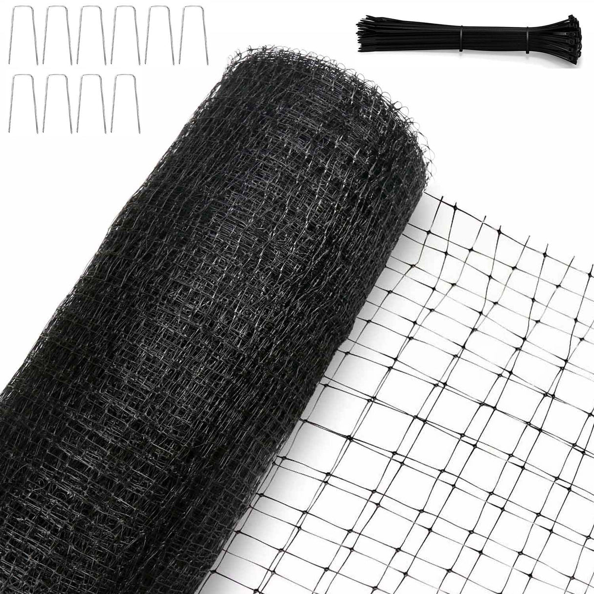 KLEWEE Bird Netting, 7.5 x 100 FT Heavy Garden Netting Deer Netting Fence